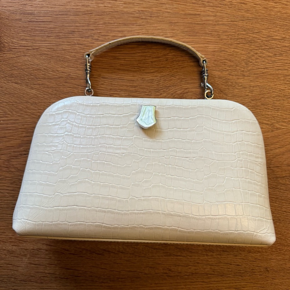 Vintage Etienne Aigner Embossed Leather Handbag